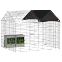 Produktbild för Kaninbur Silver 100 x 78 x 78 cm Galvaniserat Stål