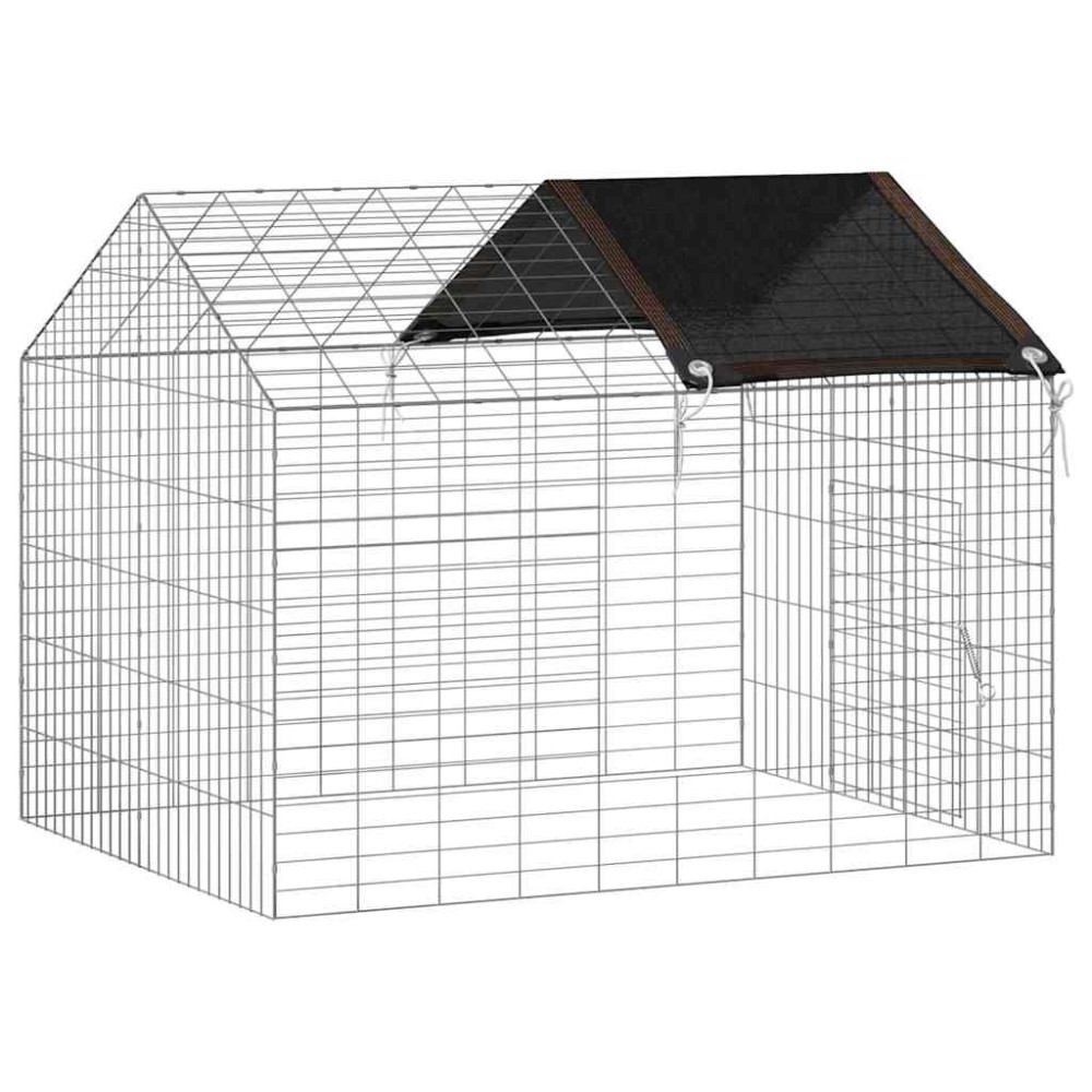 Produktbild för Kaninbur Silver 100 x 78 x 78 cm Galvaniserat Stål