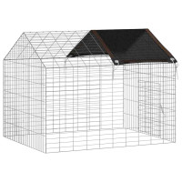 Produktbild för Kaninbur Silver 100 x 78 x 78 cm Galvaniserat Stål