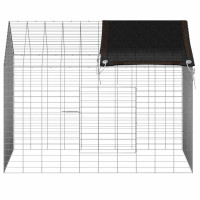 Produktbild för Kaninbur Silver 100 x 78 x 78 cm Galvaniserat Stål