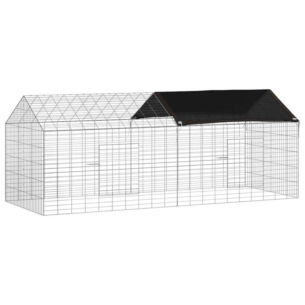 Produktbild för Kaninbur Silver 200 x 78 x 78 cm Galvaniserat Stål