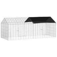 Produktbild för Kaninbur Silver 200 x 78 x 78 cm Galvaniserat Stål