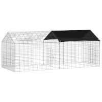 Produktbild för Kaninbur Silver 200 x 78 x 78 cm Galvaniserat Stål