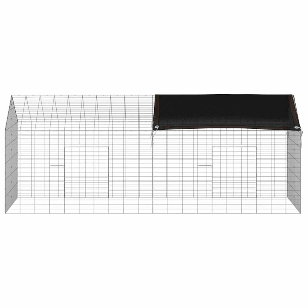Produktbild för Kaninbur Silver 200 x 78 x 78 cm Galvaniserat Stål