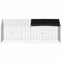 Produktbild för Kaninbur Silver 200 x 78 x 78 cm Galvaniserat Stål