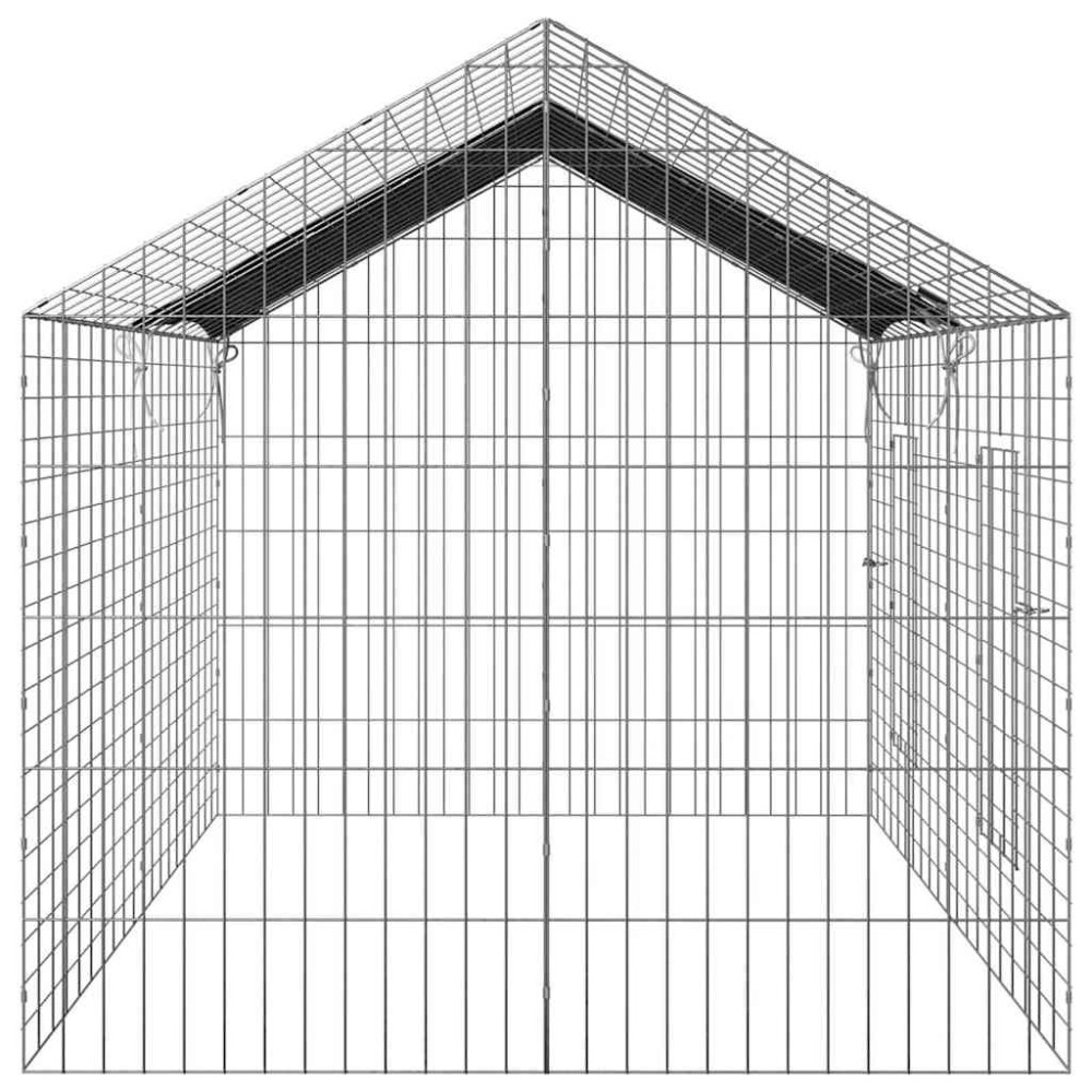 Produktbild för Kaninbur Silver 200 x 78 x 78 cm Galvaniserat Stål