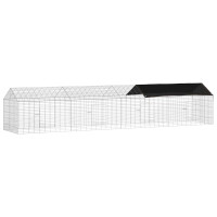 Produktbild för Kaninbur Silver 400 x 78 x 78 cm Galvaniserat Stål