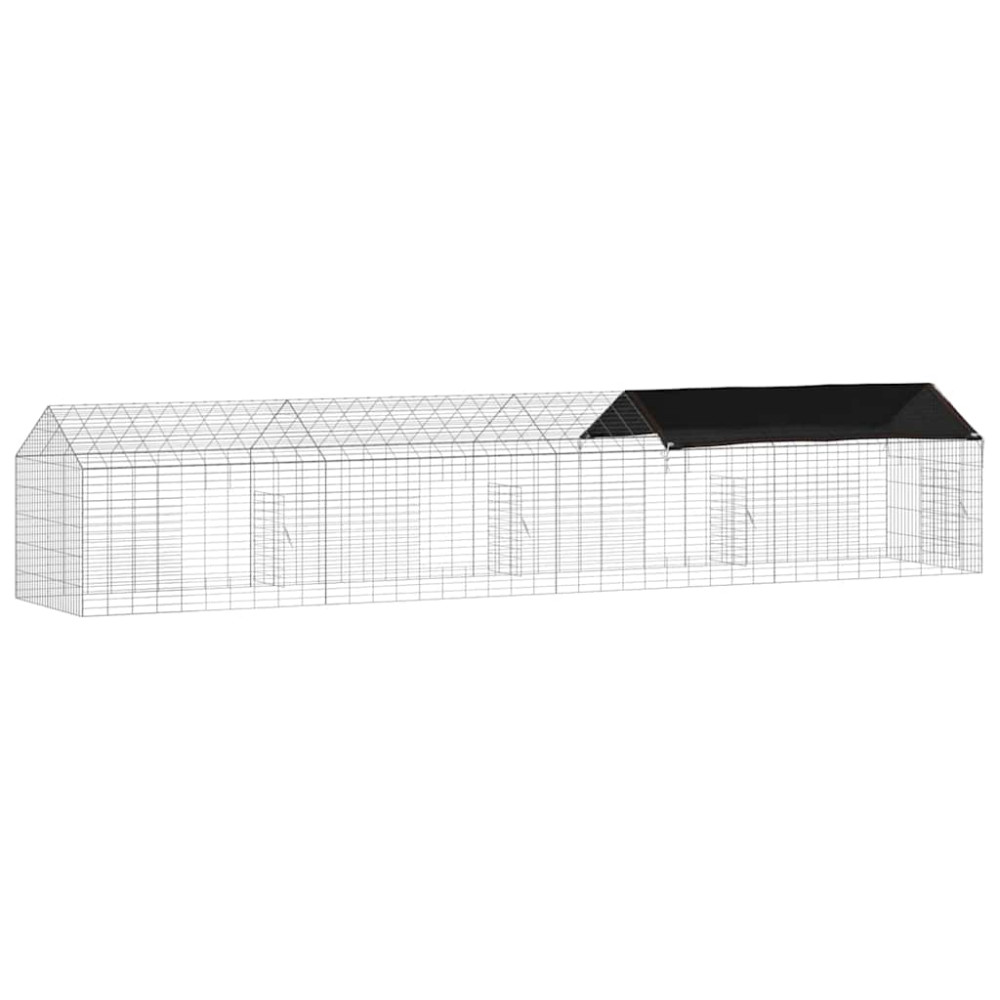 Produktbild för Kaninbur Silver 400 x 78 x 78 cm Galvaniserat Stål