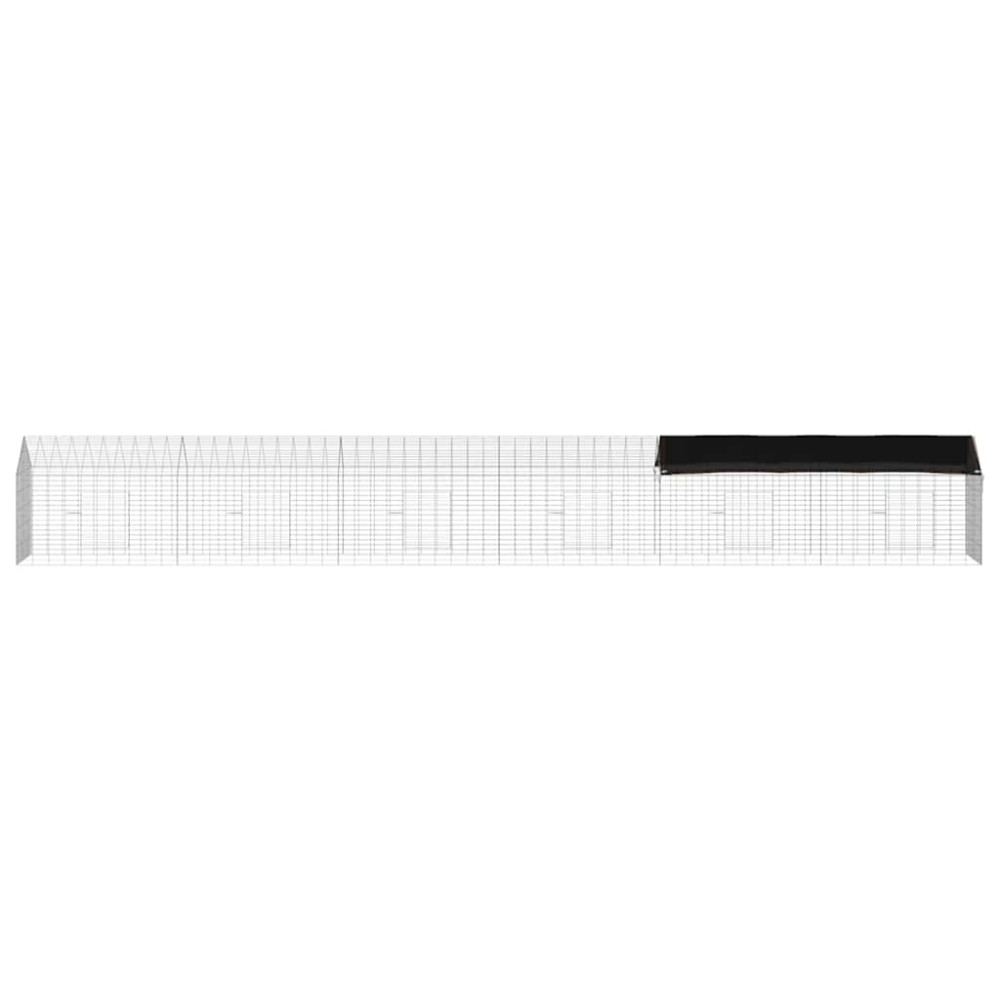 Produktbild för Kaninbur Silver 600 x 78 x 78 cm Galvaniserat Stål