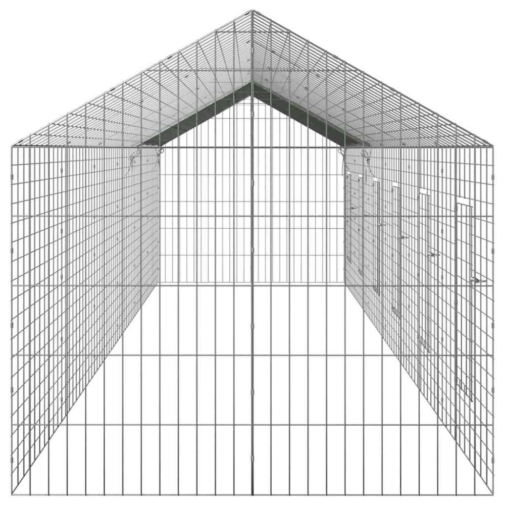 Produktbild för Kaninbur Silver 600 x 78 x 78 cm Galvaniserat Stål
