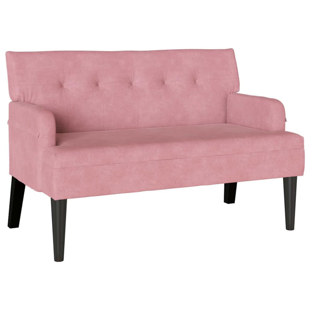 Produktbild för Chesterfield Bänk Rosa 112 x 65,5 x 75 cm Sammet