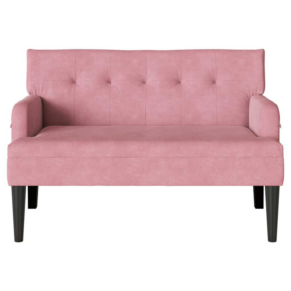Produktbild för Chesterfield Bänk Rosa 112 x 65,5 x 75 cm Sammet