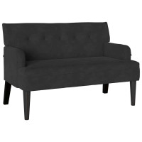Produktbild för Chesterfield Bänk Svart 112 x 65,5 x 75 cm Sammet