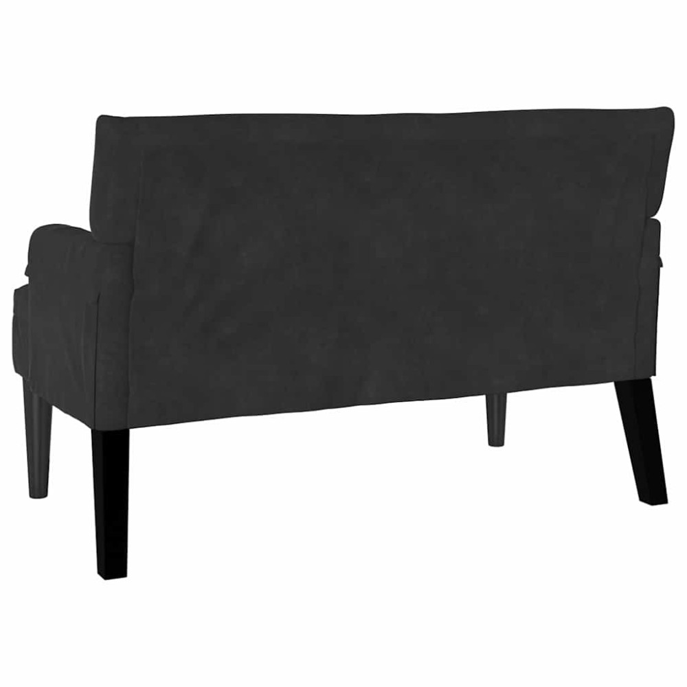 Produktbild för Chesterfield Bänk Svart 112 x 65,5 x 75 cm Sammet