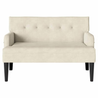 Produktbild för Chesterfield Bänk Kräm 112 x 65,5 x 75 cm Sammet