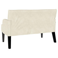 Produktbild för Chesterfield Bänk Kräm 112 x 65,5 x 75 cm Sammet