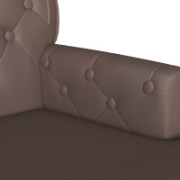 Produktbild för Chesterfield Bänk Brun 119,5 x 64,5 x 75 cm Konstläder