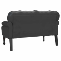 Produktbild för Chesterfield Bänk Svart 119,5 x 64,5 x 75 cm Konstläder