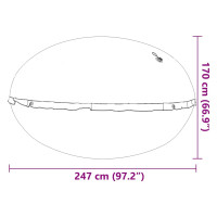 Produktbild för Vinter Pool Kudde Blå Ø 220 x 140 cm PVC