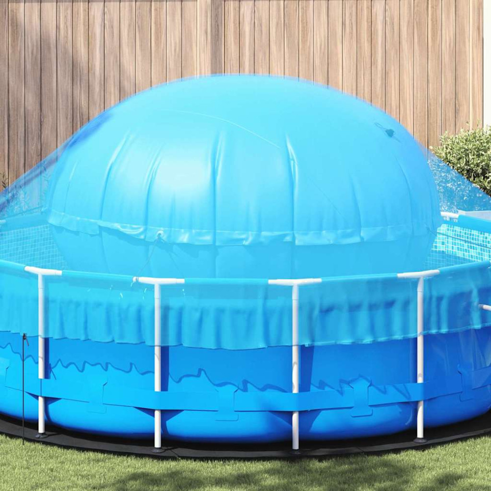 Produktbild för Vinter Pool Kudde Blå Ø 310 x 180 cm PVC