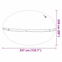 Produktbild för Vinter Pool Kudde Blå Ø 310 x 180 cm PVC