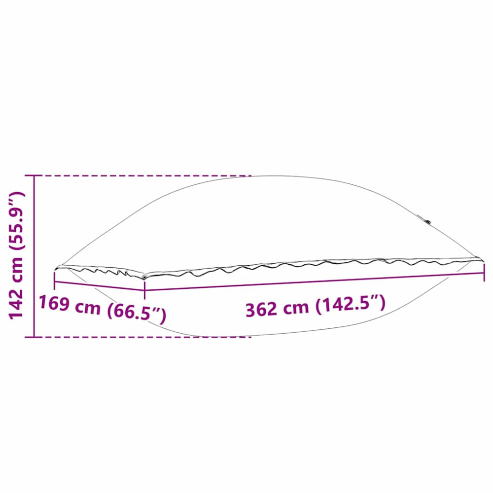 Produktbild för Vinter Pool Kudde Blå 380 x 180 x 140 cm PVC