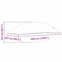 Produktbild för Vinter Pool Kudde Blå 460 x 230 x 160 cm PVC
