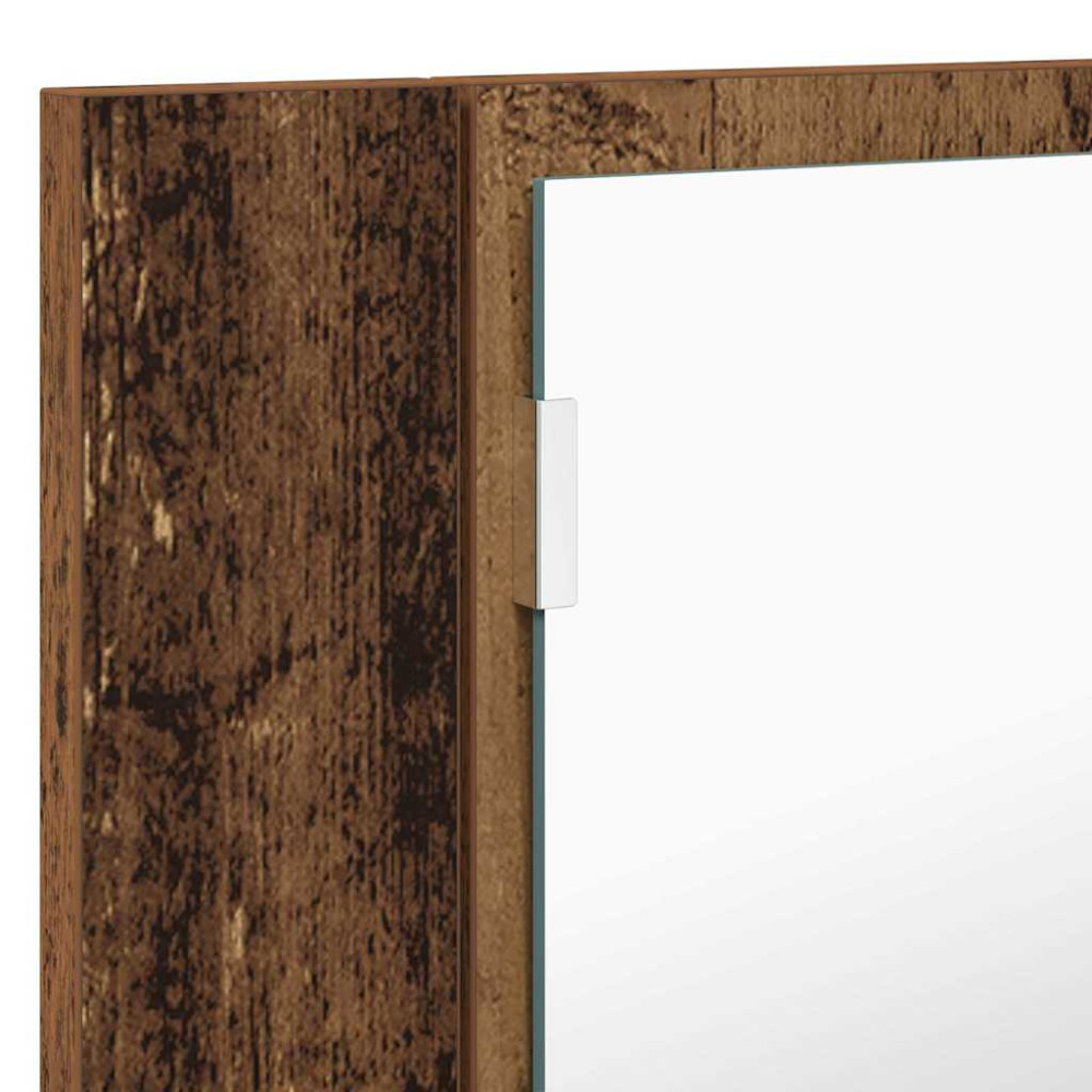 Produktbild för Badrumsspegelskåp Gammalt trä 80 x 12 x 45 cm Konstruerat trä