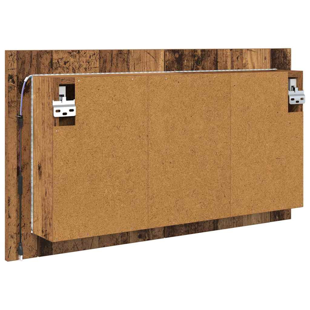 Produktbild för Badrumsspegelskåp Gammalt trä 80 x 12 x 45 cm Konstruerat trä