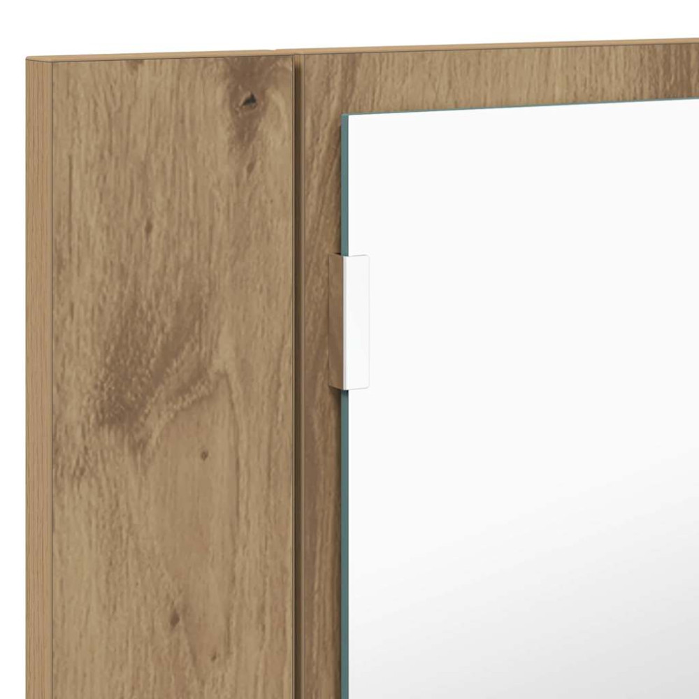 Produktbild för Badrumsspegelskåp Artisan Ek 80 x 12 x 45 cm Konstruerat trä