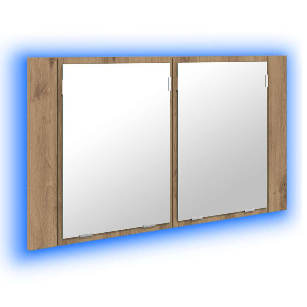 Produktbild för Badrumsspegelskåp Artisan Ek 80 x 12 x 45 cm Konstruerat trä