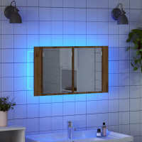 Produktbild för Badrumsspegelskåp Artisan Ek 80 x 12 x 45 cm Konstruerat trä