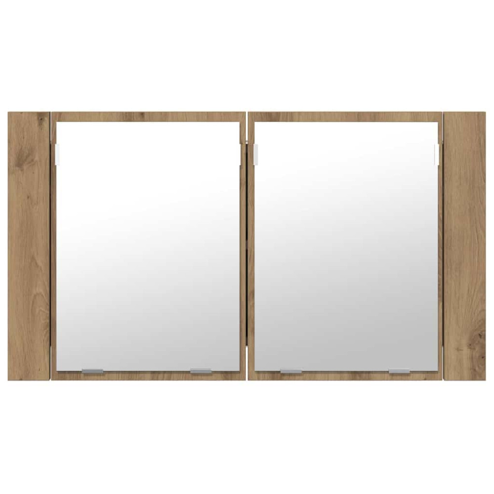 Produktbild för Badrumsspegelskåp Artisan Ek 80 x 12 x 45 cm Konstruerat trä