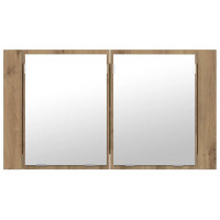 Produktbild för Badrumsspegelskåp Artisan Ek 80 x 12 x 45 cm Konstruerat trä