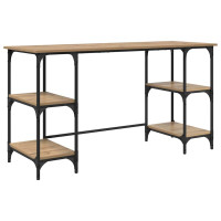 Produktbild för Skrivbord med hylla Artisan Ek 140 x 50 x 75 cm Konstruerat trä