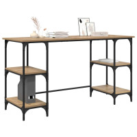 Produktbild för Skrivbord med hylla Artisan Ek 140 x 50 x 75 cm Konstruerat trä