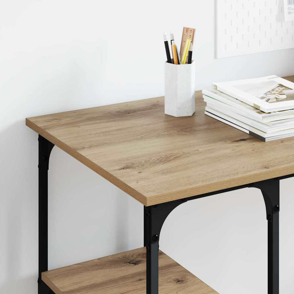 Produktbild för Skrivbord med hylla Artisan Ek 140 x 50 x 75 cm Konstruerat trä