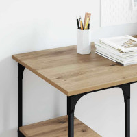 Produktbild för Skrivbord med hylla Artisan Ek 140 x 50 x 75 cm Konstruerat trä