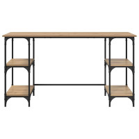 Produktbild för Skrivbord med hylla Artisan Ek 140 x 50 x 75 cm Konstruerat trä