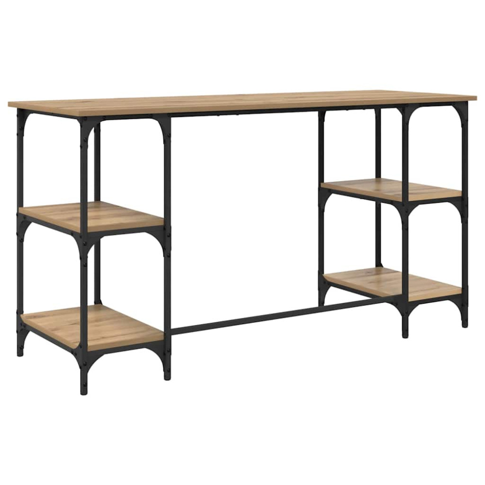 Produktbild för Skrivbord med hylla Artisan Ek 140 x 50 x 75 cm Konstruerat trä