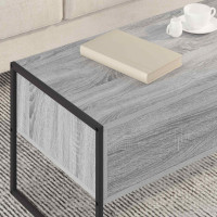 Produktbild för Kaffeebord med låda Grå Sonoma 100 x 46 x 40 cm Konstruerat trä