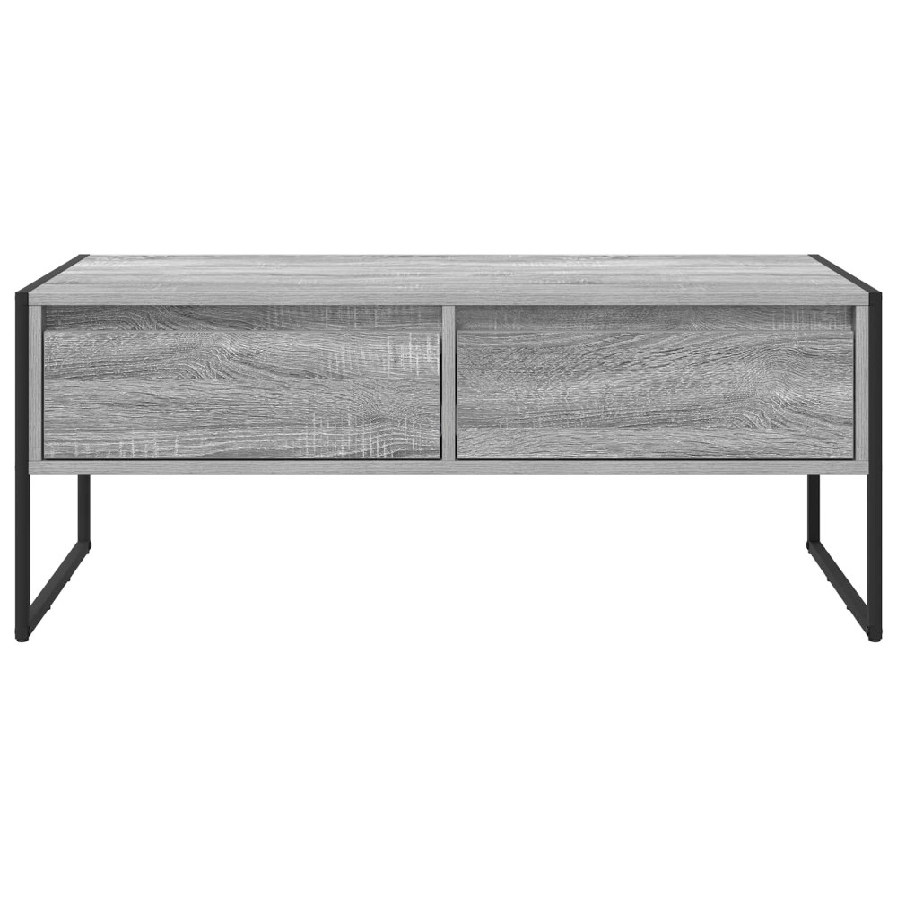 Produktbild för Kaffeebord med låda Grå Sonoma 100 x 46 x 40 cm Konstruerat trä