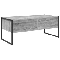 Produktbild för Kaffeebord med låda Grå Sonoma 100 x 46 x 40 cm Konstruerat trä