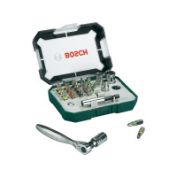 Produktbild för Bosch - skruvmejsel med spärrfunktion och bitsats - 26 delar