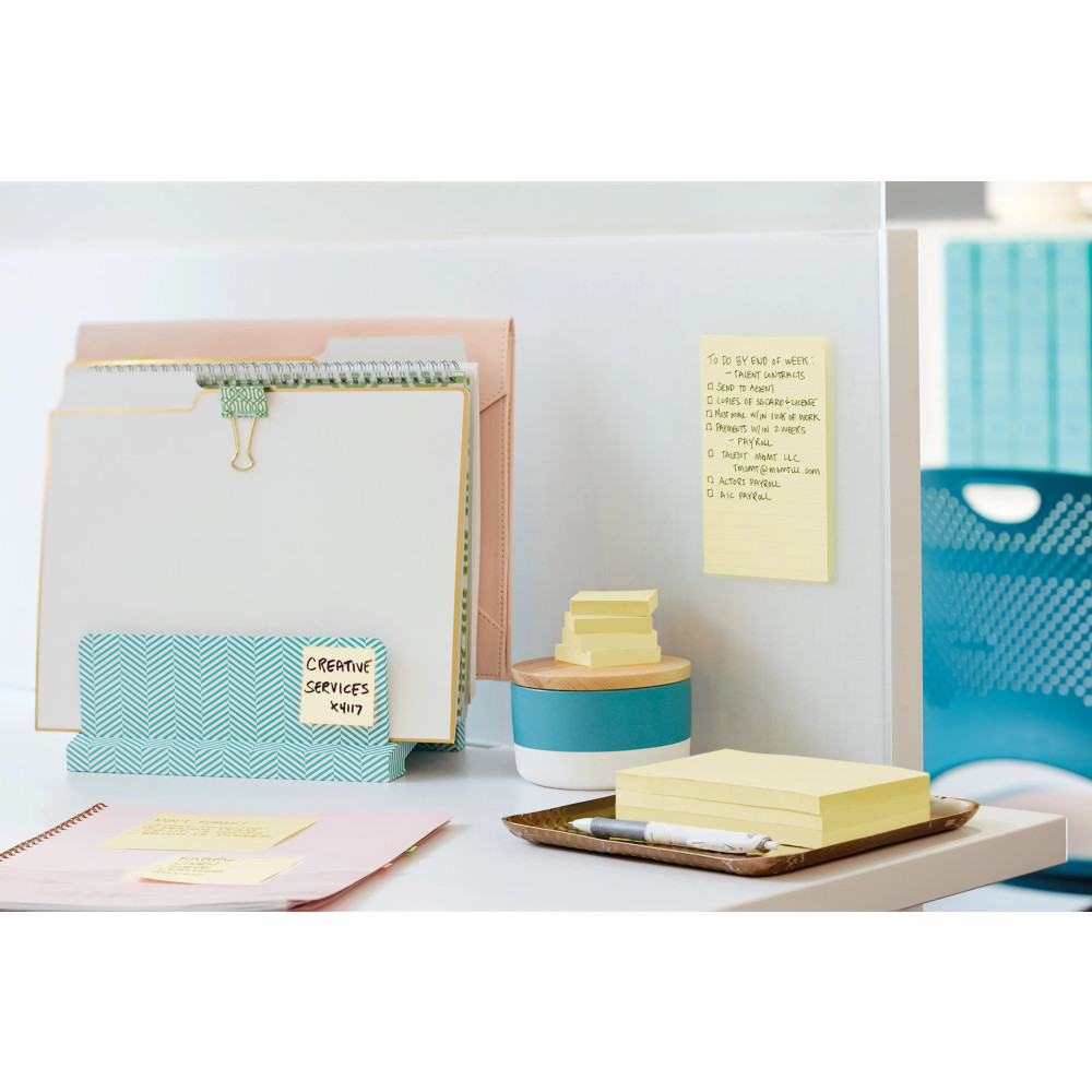 Produktbild för Post-it Super Sticky R330-12SSCY - Z-notes - 76 x 76 mm - 1080 ark (12 x 90)