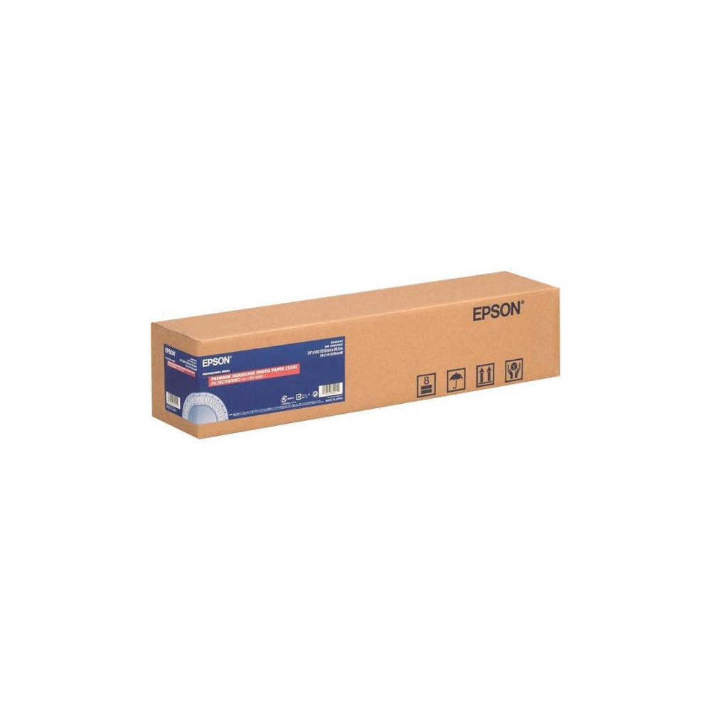 Produktbild för Epson Premium - fotopapper - halvblank - 1 rulle (rullar) - Rulle (61 cm x 30,5 m) - 255 g/m²