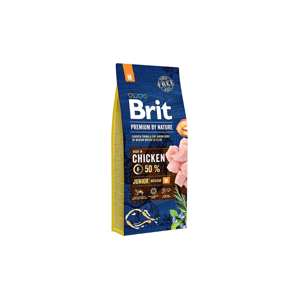Produktbild för Brit Premium by Nature Junior M, Vuxen, Alla raser, Medium (...