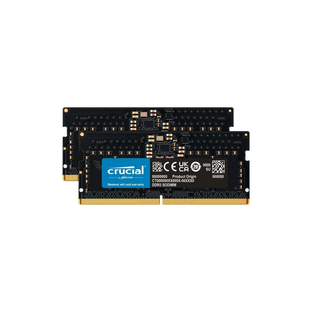 Produktbild för Crucial - DDR5 - sats - 16 GB: 2 x 8 GB - SO DIMM 262-pin / PC5-38400 - ej buffrad