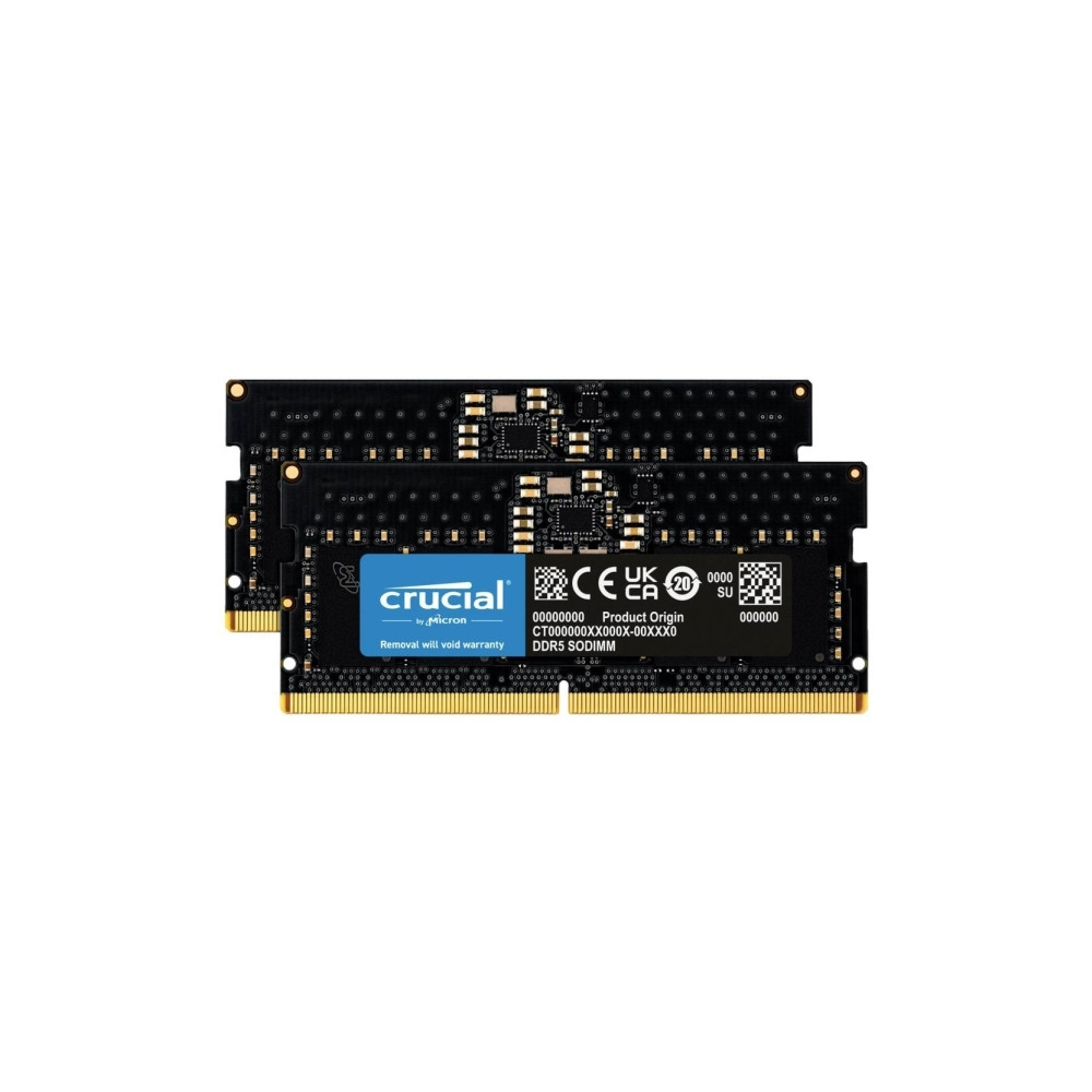Produktbild för Crucial - DDR5 - sats - 16 GB: 2 x 8 GB - SO DIMM 262-pin / PC5-38400 - ej buffrad