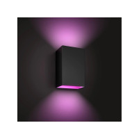 Produktbild för Philips Hue White and Color Ambiance Resonate - vägglampa - LED x 2 - 8 W - 2000-6500 K - svart